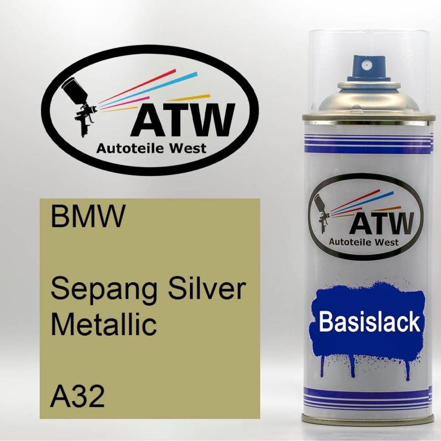 BMW, Sepang Silver Metallic, A32: 400ml Sprühdose, von ATW Autoteile West.